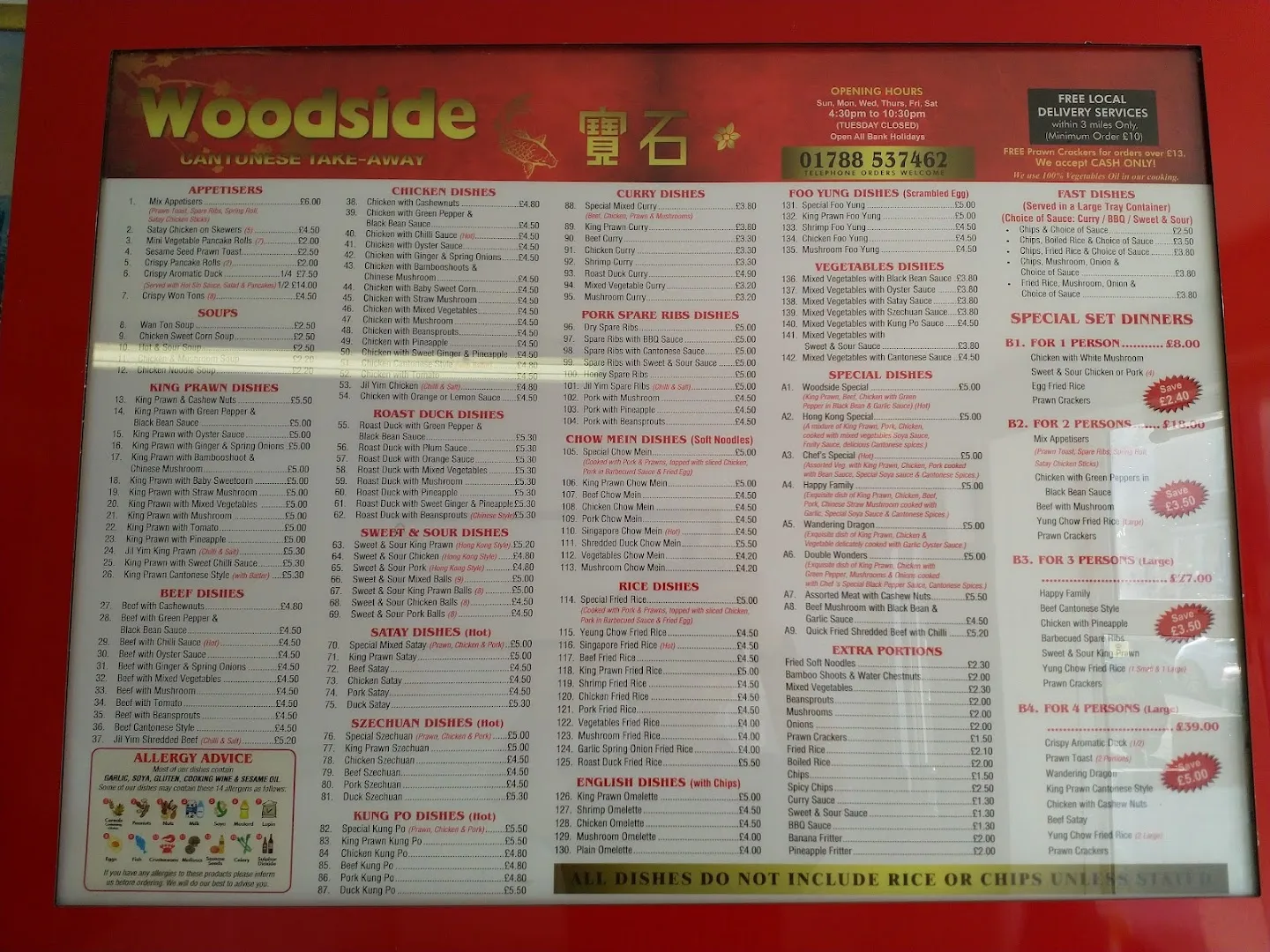 Friendly Owner — Woodside Cantonese Take-Away — Takeout Restaurant in Rugby