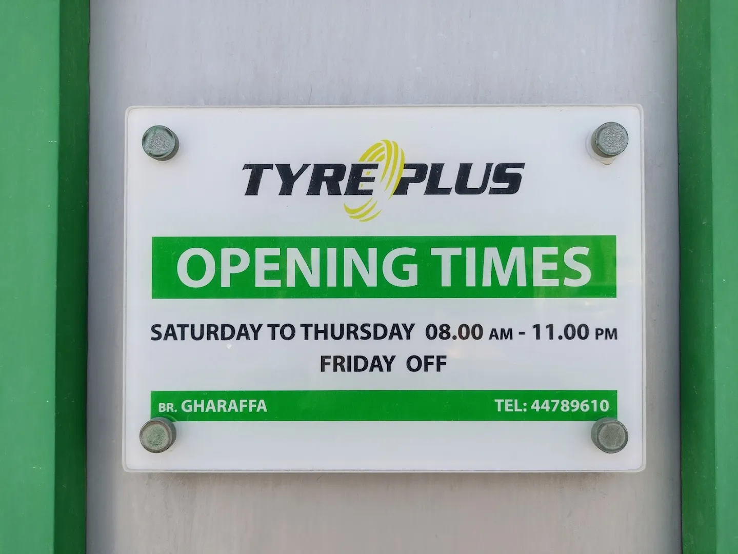 Professional wheel alignment — TYREPLUS Gharafa — Tire shop in Doha