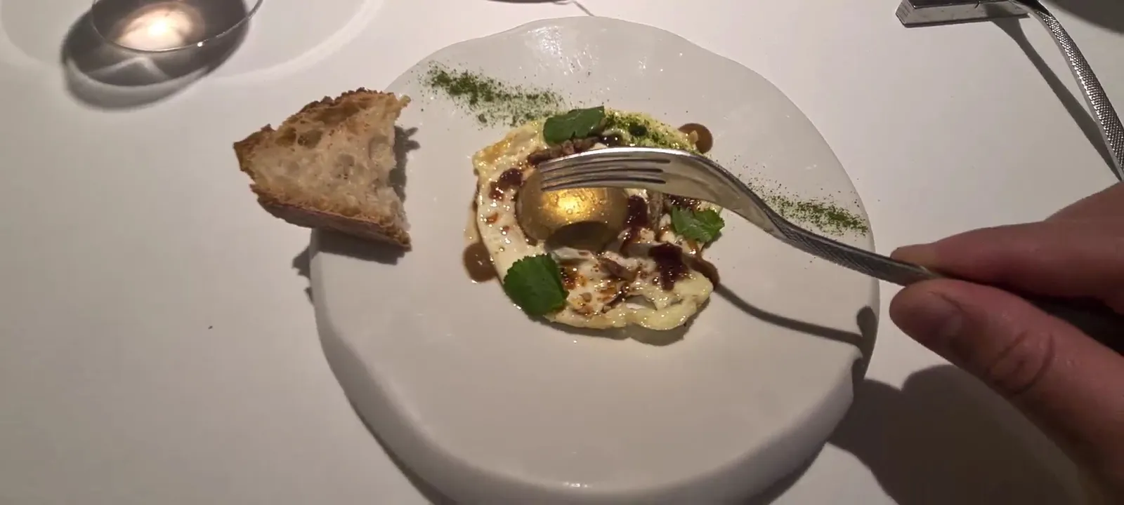Buñuelo de yema de huevo — Disfrutar — Fine dining restaurant in Barcelona