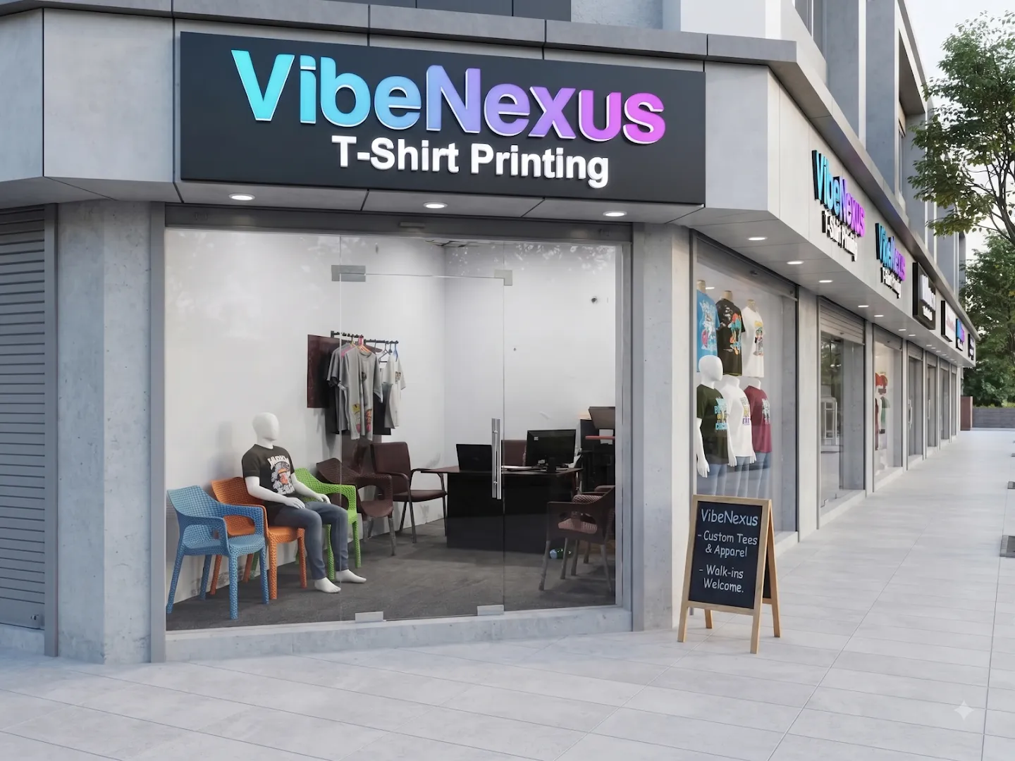 Professional T-Shirt Prints — VibeNexus T-Shirt Printing Store — Clothing store in Bhakkar